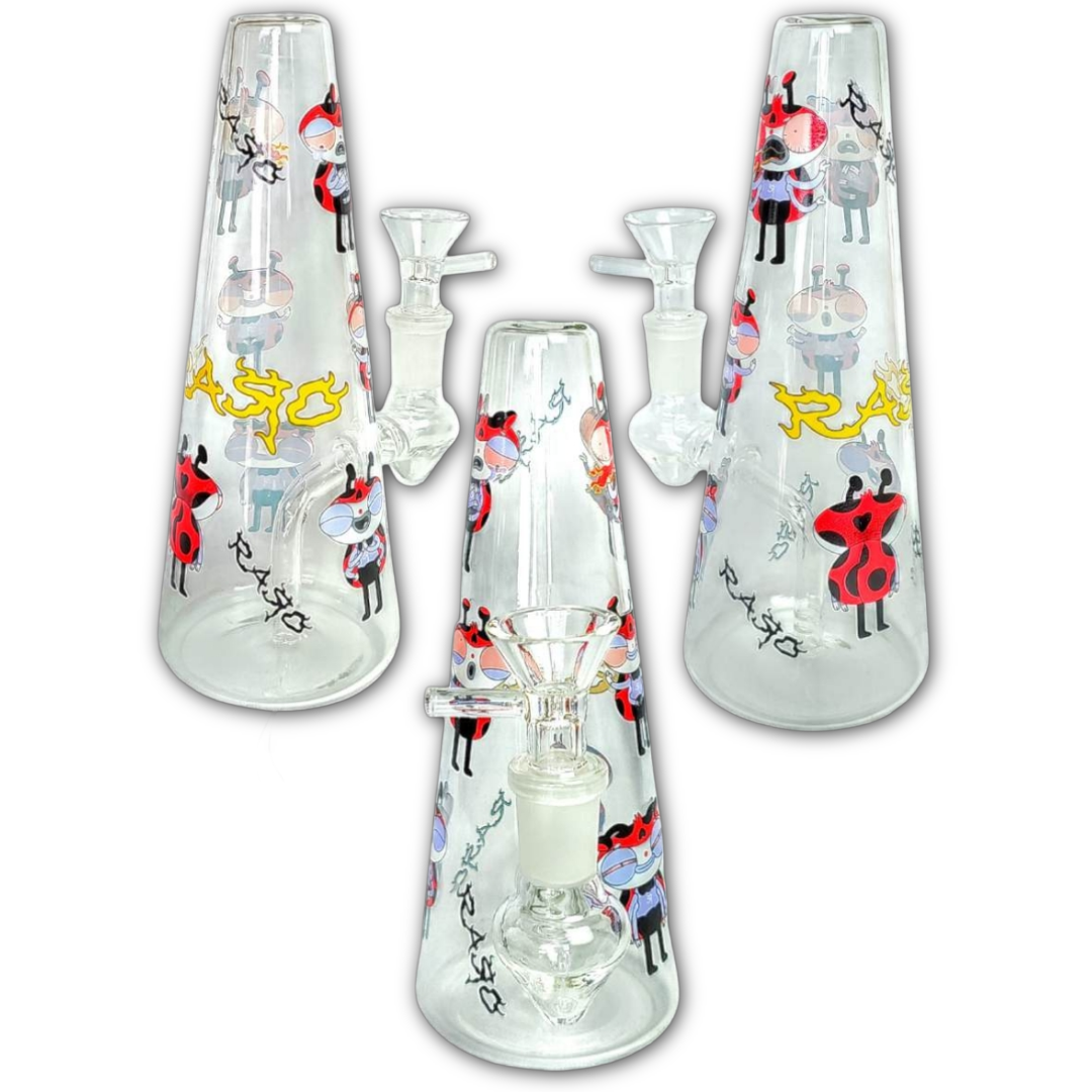 Bong Vidrio RAЯO 20cm - Accesorio Cónico Coleccionable - TOKE